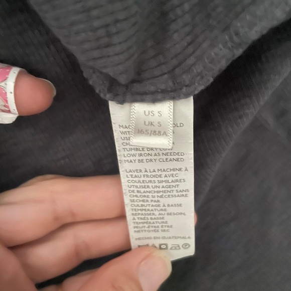 Free People charcoal grey off the shoulder long sleeve t-shirt, size small. - Picture 6 of 6